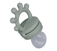 Distributeur de nourriture pour bébé, dentition, prévention de l'étouffement, chewing-gum apaisant, jouet d'alimentation pour bébé, en silicone flexible pour nourrissons, pour légumes (vert)