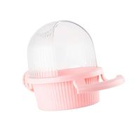 Distributeur de nourriture pour cacatoès avec couvercles ouverts transparents pour perroquets et oiseaux avec perchoir pour la maison ou les animaleries