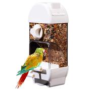 Distributeur de nourriture pour cage à oiseaux - Mangeoire transparente en forme de maison pour perruches | Design anti-fuite pour petits oiseaux, abreuvoir pour pinsons, calopsittes, perruches, acces