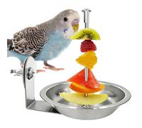 Distributeur de Nourriture pour Cage Oiseaux Brochette à en Acier