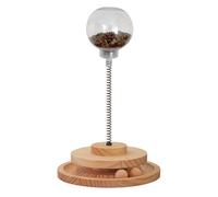 Distributeur de nourriture pour chat - Boules de nourriture pour chat | Jouet pour plateau tournant | Balle anti-fuite pour chats d'intérieur | Jouet d'alimentation à remplir avec et friandises