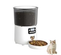 Distributeur de nourriture pour chat chronométré 4L, Version avec bouton d ' alimentation USB pour une alimentation chronométrée en cas d ' absence, fonctionnement sûr et à faible bruit, chargeur USB