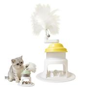 Distributeur de nourriture pour chats, chiens, jouet interactif en polypropylène, pour chiot, chaton, stimulation de l'ennui, divertissement d'alimentation (jaune)