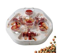 Distributeur de Nourriture pour Chien - Jeu Distributeur Lent Avec Orifices à Friandises | Jouet Distribueur De Friandises Avec Trous À Snacks | Pour Dressage, Dentition, Mastication, Jeu, Anti-Ennui