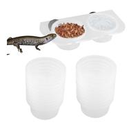 Distributeur De Nourriture pour Dragon Barbu,Coupelle Alimentation Gecko Aimant | Accessoire Terrarium Nettoyage Facile Eau pour Tortue Serpent Caméléon Bernard-