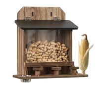 Distributeur de nourriture pour écureuils, maison amusante en bois étanche, distributeur de nourriture pour écureuil - Pour l'extérieur, le jardin d'hiver