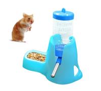 Distributeur de nourriture pour hamsters - et boisson | Mangeoire anti-chute avec bouteille automatique 80 ml, abreuvoir vertical antidérapant pour gerbles souris et petits animaux, jaune, 16 cm