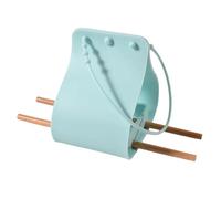 Distributeur de nourriture pour oiseaux - Coque en silicone, sangle réglable, perchoirs en bois, distributeur de nourriture pour oiseaux sauvages, facile à nettoyer, plateau amovible, | arrière-cour