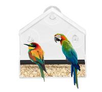 Distributeur De Nourriture pour Oiseaux De Fenêtre - Mangeoire Fixée À La Fenêtre pour Observer Les Oiseaux Sauvages | Mangeoire en Acrylique pour Décoration De Jardin Attire Moineaux Mésanges Idéale