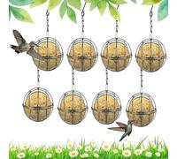 Distributeur de Nourriture pour Oiseaux,Décoration Suspendue Robuste - Support pour Boules de Graisse et Station de Nourrissage | pour Terrasse Jardin Balcon Parc Finches Robins Sparrows Budgies