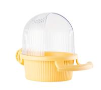 Distributeur de nourriture pour perroquets de grande capacité à suspendre avec perchoir pour perruches et calopsittes