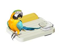 Distributeur De Nourriture pour Perruche - Perchoir Et Support d'exercice - Étagère Multifonction pour Chinchilla Hamster Perruche Conure Calopsitte Gerbille