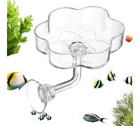 Distributeur de nourriture pour poissons - Plateau de nourriture en forme de avec ventouse pour aquarium, bassin à poissons - Pour tortues, , tetra, eau salée, eau douce et