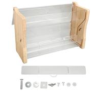 Distributeur de Nourriture pour Poulets, Grande Capacité, Boîte en Acrylique Transparente 15x7,8x14,2cm - Système Automatique, Réglable, Idéal pour Perroquets et Oiseaux Exotique (Moyen :
