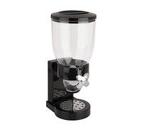 Distributeur de nourriture sèche - Distributeur de céréales pour aliments secs, bonbons, riz, pépites de chocolat, avoine, grains (noir)