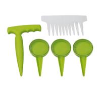 Distributeur De - Outil D'espacement De Jardin | Ensemble De Perforateurs Kit D'outils De Jardinage Fluorescents, Semoir Réglable, Étiquettes De De Terre Marquées en Profondeur, Entret