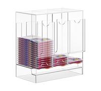 Distributeur de Pack de Cartes,Organisateur de Cartes 3 Fentes - Étui de Rangement et Présentation Acrylique pour Collection | pour Bureau et