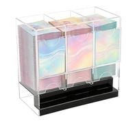 Distributeur de Pack de Cartes,Organisateur de Cartes 3 Fentes - Organisateur Acrylique Présentation Deck - Organisation sur Étagère Bureau ou Domicile