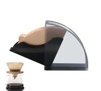 Distributeur de papier à café en acrylique - Filtre de style éventail, étui de rangement, support anti-poussière transparent, organisateur de comptoir pour économiser de l'espace | Accessoire de