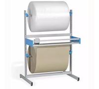 Distributeur de papier bulle double couche avec emballage vertical et support pliable pour une expédition et une manipulation sécurisées