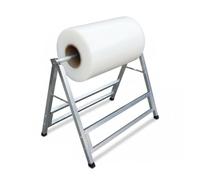 Distributeur de papier bulle robuste, support de rouleau pliable avec clips, support en acier inoxydable pour un emballage sûr, design peu encombrant pour une manipulation et un transport faciles des
