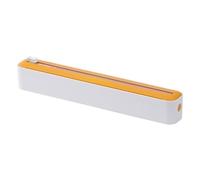 Distributeur de papier d'aluminium avec coupe-capsule, distributeur de film plastique avec cutter réutilisable, distributeur de film alimentaire pour papier d'aluminium (blanc)
