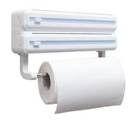 Distributeur de papier d'aluminium - Organiseur de cuisine mural, boîte de rangement pour film alimentaire, support de film alimentaire, cintre pour mouchoirs, matériau ABS durable, accessoire de cuis