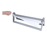 Distributeur de papier de boucher, distributeur de rouleaux de papier et cutter avec lame dentelée, support de papier artisanal ou support de rouleau de vinyle, facile à utiliser, peut être fixé au