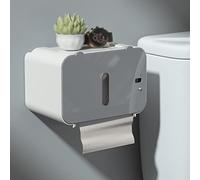 Distributeur de papier essuie-tout mural intelligent avec chargement USB - Sortie automatique de papier à induction pour salle de bain, cuisine, salon - Support de papier toilette boîte à mouchoirs