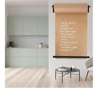 Distributeur de papier kraft de, Présentoir mural for rouleau de papier kraft, coupe-papier de 50 m de long for menus de cuisine, notes de bureau ou café.(Steel Frame Wide-67cm/26.3in)