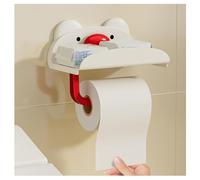 Distributeur de papier toilette à ventouse, support de papier toilette amovible en forme d'ours mignon, support de rouleau de papier toilette avec supports de téléphone pour la maison, l'hôtel et la