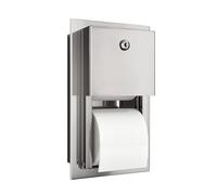 Distributeur de papier toilette commercial encastré, 2 rouleaux de papier toilette en acier inoxydable, support mural, distributeurs de mouchoirs verrouillables pour salle de bain/toilettes