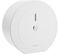 Distributeur de papier toilette Delabie p. rouleau 200m Edst. 1.4301 revêtu par poudre blanc