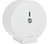 Distributeur de papier toilette Delabie p. rouleau de papier 200m acier laqué blanc