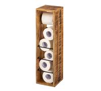 Distributeur de papier toilette Distributeur de papier toilette Distributeur de rouleaux de papier toilette carré Bois de mangue
