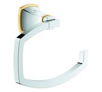 Distributeur de papier toilette Grandera de Grohe, sans couvercle, 40908IG0, Couleur: Chrome / Or