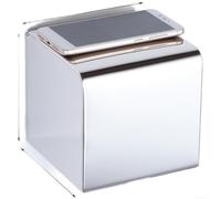 Distributeur de papier toilette mural en acier inoxydable poli pour salle de bain - Résistant aux traces de doigts - Facile à utiliser (A)