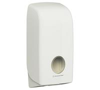 Distributeur de papier toilette plié Aquarius 6946 - 1 x distributeur blanc de papier toilette feuille à feuille