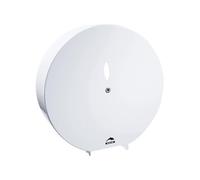 distributeur de papier - wc géant - 300 x 110 mm - acier epoxy blanc - fermeture avec clé 6 pans - pellet 878500