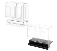 Distributeur De Paquets De Cartes - (22,2x12,7x24cm 875g) | Boîte De Rangement Pour Pack De Boosters En Acrylique À 3 Emplacements | Organisateur D'affichage Transparent | Conteneur De Protection De P