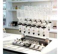 Distributeur de parfum manuel avec 12 têtes de pompe et tasses de test, remplissage de liquide réglable pour parfum, alcool, bière