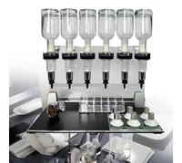 Distributeur de parfum manuel,comprenant un distributeur avec 6ou8 têtes de pompe et 6ou 8 coupelles de test,des flacons de parfum en verre de 200ml et un distributeur pour bar à parfums 6heads