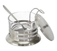 Distributeur de parmesan 20cl en verre et inox avec sa cuillère - - ALTOBUY Transparent