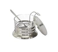 Distributeur de parmesan 20cl en verre et inox avec sa cuillère - -