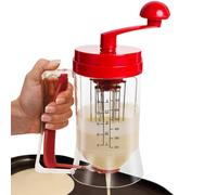 Distributeur de pâte à crêpes, Distributeur et mélangeur de pâte à crêpes de 900 ml avec fonction d'agitation, de qualité alimentaire pour, cupcakes, gaufres, muffins, gâte