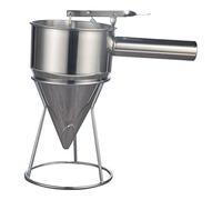Distributeur de pâte à crêpes en acier inoxydable avec support stable pour gaufres Takoyaki