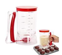 Distributeur de pâte à crêpes - Outil de cuisine de 18 cm | Distributeur de pâte ABS PP - Bec verseur portatif anti-fuite avec capacité de 900 ml - Poignée facile à presser pour crêpes, gaufres