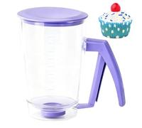 Distributeur de pâte - Accessoire de cuisson de 900 ml avec poignée compressible, marques de mesure, design facile à verser, contrôle précis des portions, outil de cuisine, distributeur de crêpes pour