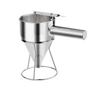 Distributeur de pâte en acier inoxydable Distributeur d'entonnoir en acier inoxydable, seau à huile de 600/1200ML, for cupcakes, crêpes, pâte, entonnoir cuisson, cuisine(L 8mm Hole)
