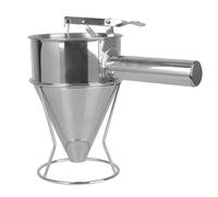 Distributeur de pâte en acier inoxydable Machine à pâte crêpes et cupcakes, distributeur d'entonnoir en acier inoxydable avec support, entonnoir de dosage crème Sauce au chocolat, outils boule poulpe